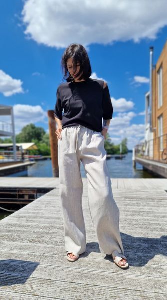 Лляні штани Morkva Linen trousers MLT01 L сірий mltsl фото