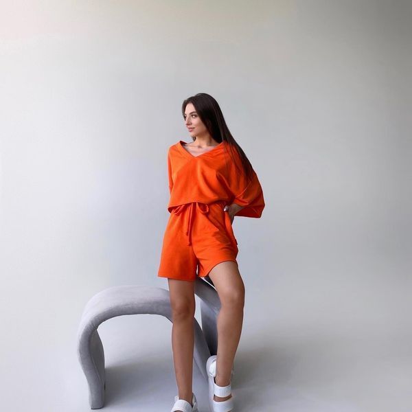 Комплект шортів та crop top футболки Morkva set ST01 Orange S sst01s фото