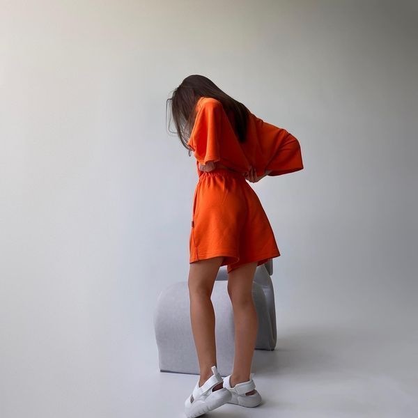 Комплект шортів та crop top футболки Morkva set ST01 Orange S sst01s фото