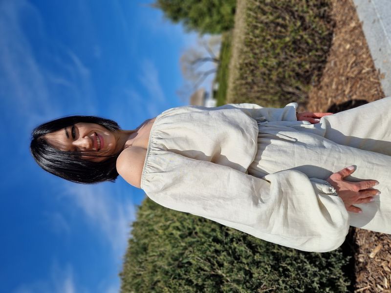 Лляна сорочка - топ Morkva Linen shirt top MLST01 MLST01GM фото
