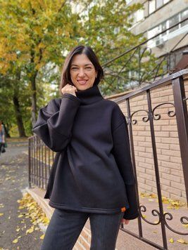 Теплий жіночий світшот Morkva Warm Sweatshirt MSW01 Чорний M MSW01BM фото