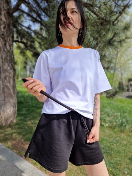 Яскраві легкі жіночі літні шорти оверсайз Morkva Shorts MS01 Orange L MS01 фото