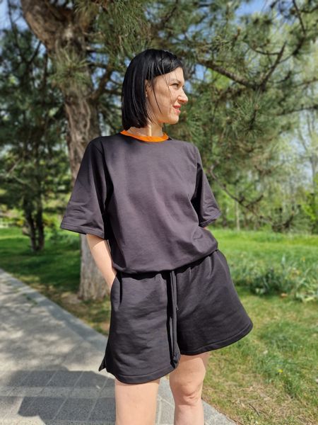 Яскраві легкі жіночі літні шорти оверсайз Morkva Shorts MS01 Orange L MS01 фото
