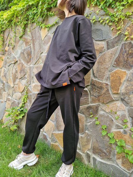Жіночий лонгслів оверсайз Morkva Long Sleeve LG01 - Чорний LG01B фото