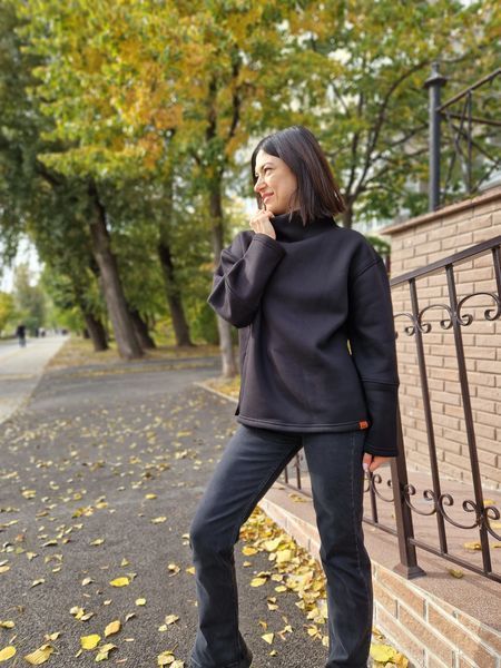 Теплий жіночий світшот Morkva Warm Sweatshirt MSW01 Чорний M MSW01BM фото