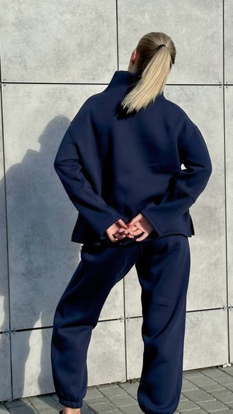 Теплий жіночий спортивний костюм Morkva Set Warm 01 (штани джоггери + світшот) Чорний S setssb фото