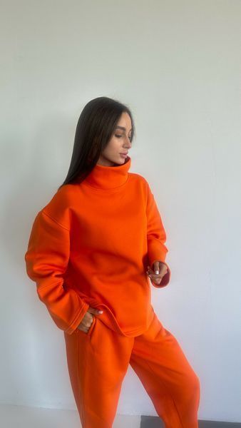 Теплий жіночий спортивний костюм Morkva Set Warm 01 (штани джоггери + світшот) Чорний S setssb фото