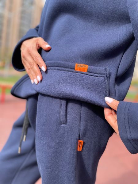 Теплі жіночі штани джоггери Morkva Warm Joggers MJW01 (з начосом) Темно-сині M MJW01SM фото