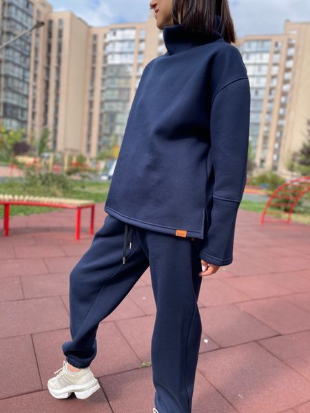 Теплі жіночі штани джоггери Morkva Warm Joggers MJW01 (з начосом) Темно-сині M MJW01SM фото