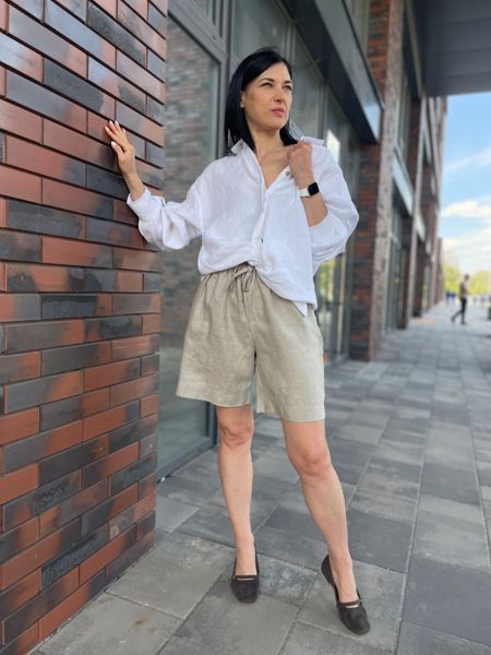 Лляні шорти Morkva Linen Shorts MS02 Бежеві S MS02 фото